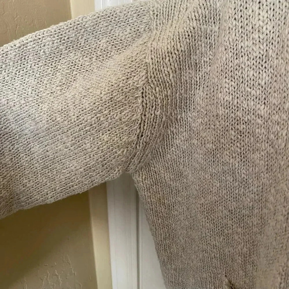 Jenni Kayne Cropped Cocoon Cardigan Cotton Linen Womens XXS Quiet Luxury Neutral - Picture 7 of 8